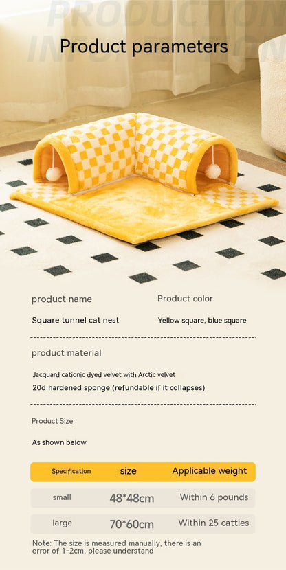 Duokete Cathouse Doghouse Autumn And Winter Warm Tunnel