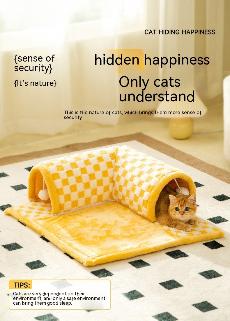 Duokete Cathouse Doghouse Autumn And Winter Warm Tunnel