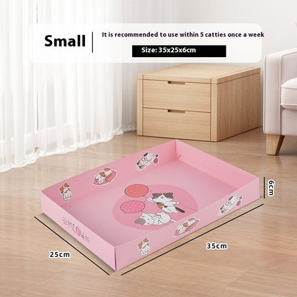 Portable Folding Semi-open Thickened Disposable Litter Box