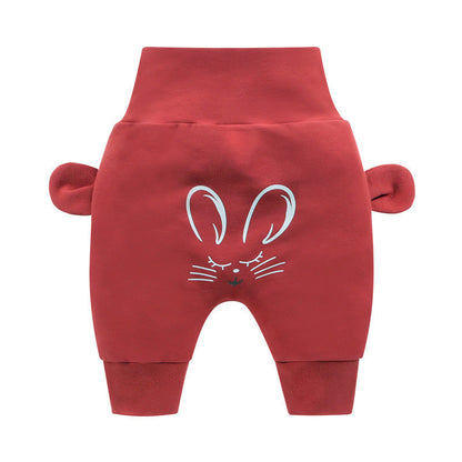 Big pp baby high waist belly protection pants