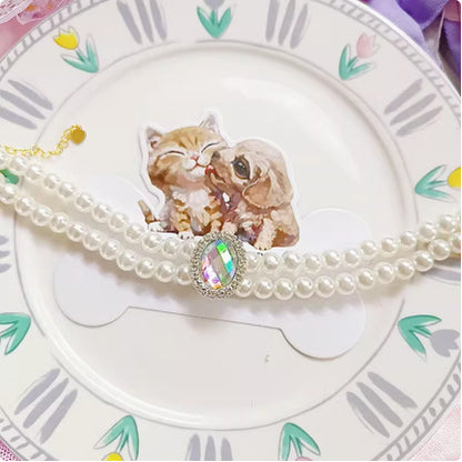 Cat Pet Jewelry Water Drop Pendant Rabbit Necklace