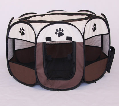 Folding Octagonal Pet Fence Oxford Cloth Cat And Dog Kennel