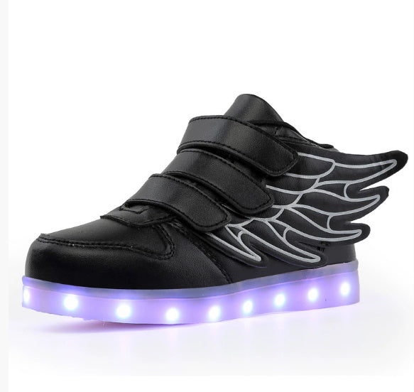 Children's shoes led light shoes children's wings light shoes usb charging colorful luminous shoes casual light shoes