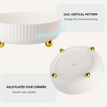 Makeup Perfume Organizer Tray 360 Degree Rotating Lazy Susan Skincare Lotion Organizer Spinning Cosmetics Storage For Dresser, Vanity, Bathroom Countertop