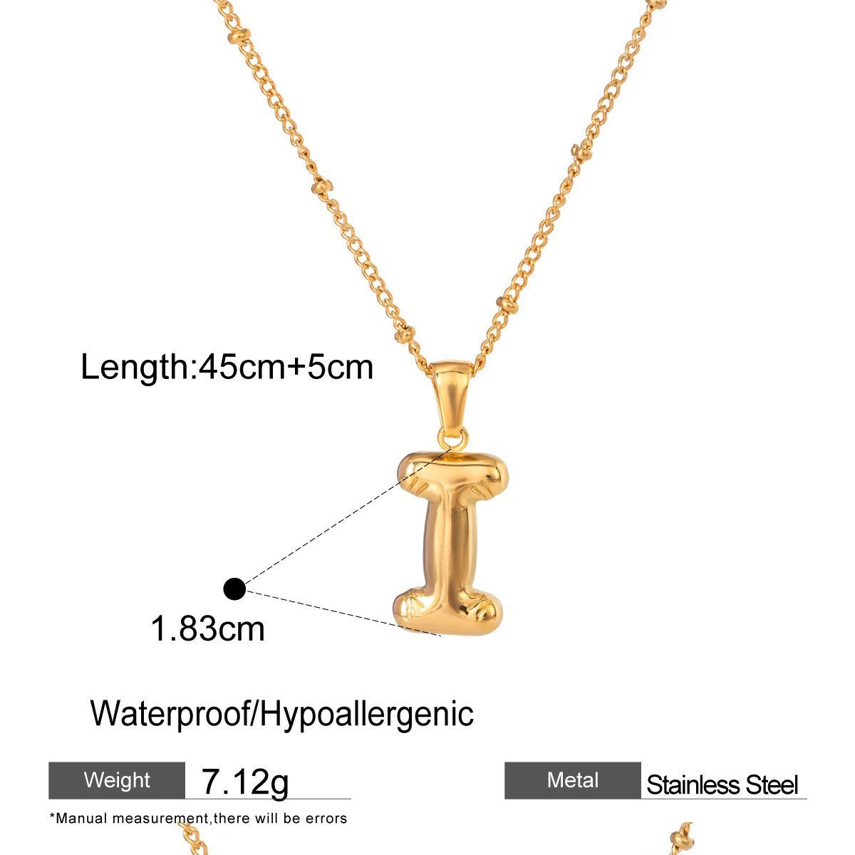 Stainless Steel Letter Necklace Advanced