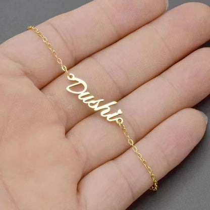 English Letter Name Personalized Cross Chain Customized Bracelet