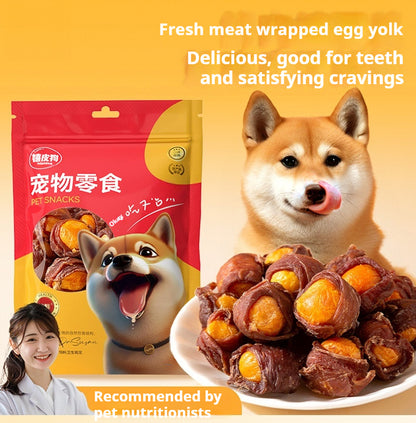 Dog Snack Egg Yolk Satisfy The Appetite Chicken Duck Meat Small Molar Training Reward Food