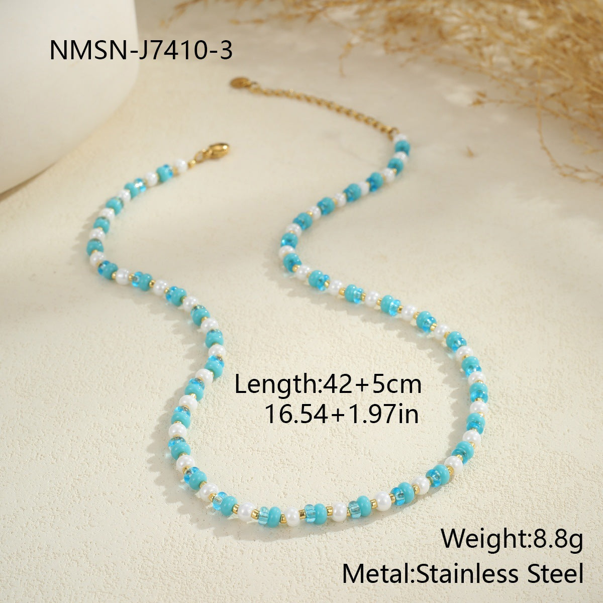 Cross-Border Sweet Resin Beaded Necklace