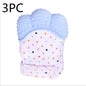 Baby teether baby anti-bite silicone molar gloves children's sound toys