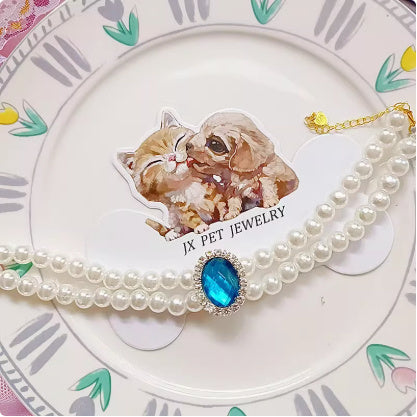 Cat Pet Jewelry Water Drop Pendant Rabbit Necklace