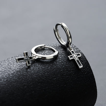 Cross Personality Retro Earrings Man