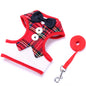 Dog leashes Small dog Teddy vest-style bow evening dress chest straps Pet supplies