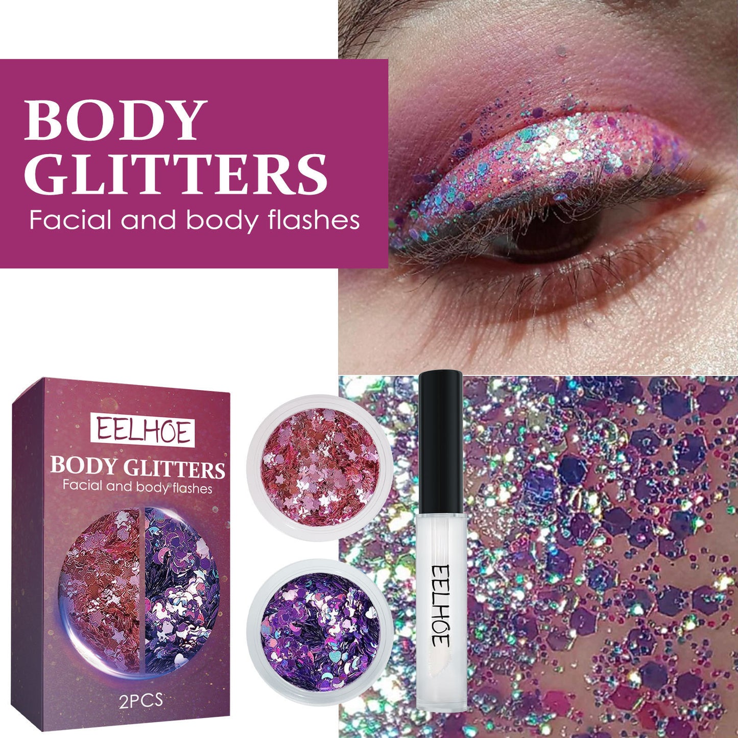 Painted Body Sequins Facial Makeup Body