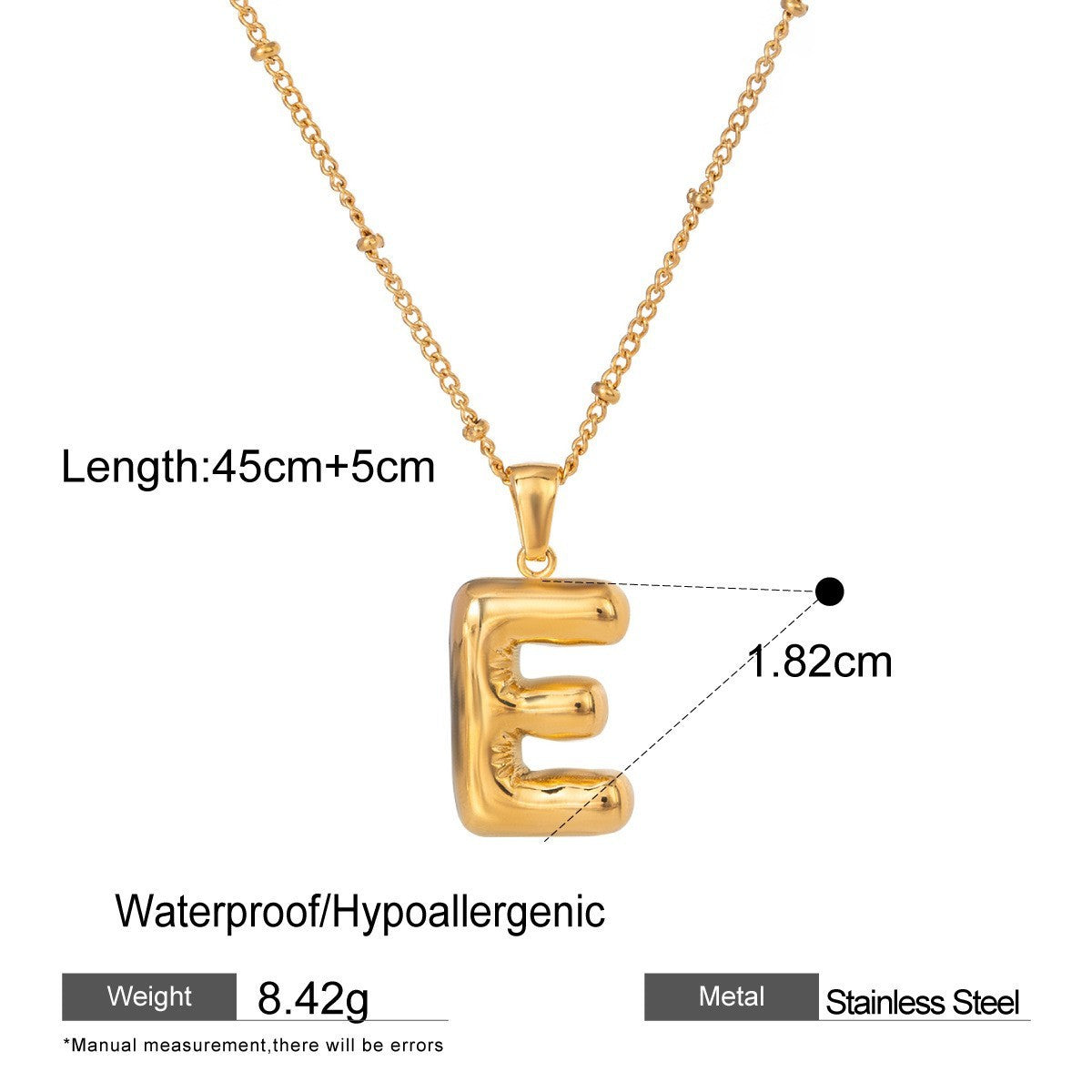 Stainless Steel Letter Necklace Advanced