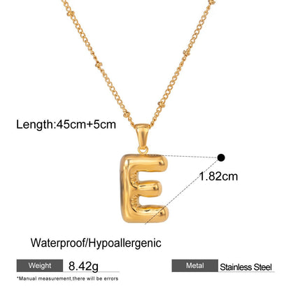 Stainless Steel Letter Necklace Advanced