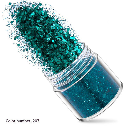 Green Manicure Set 12 Colors Mixed Nail Sequins Glitter Powder Gradient Laser Powder