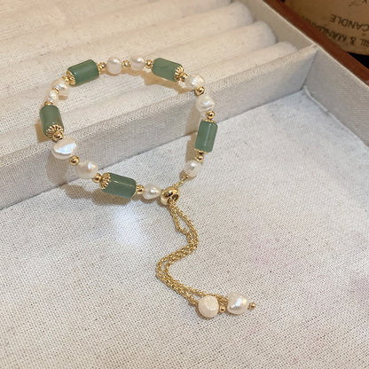Baroque Freshwater Pearl Zircon Bracelet