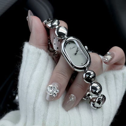 Good-looking Gold Elegant Oval Women's Watch Bracelet