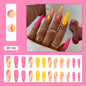 Nail Tip Yellow Rose Red 24 Pieces Boxed