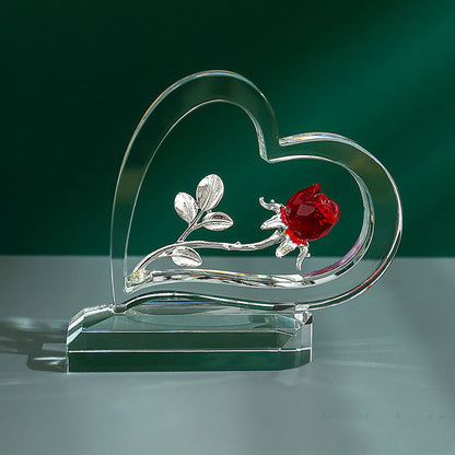 Home Valentine's Day Rose Heart-shaped Ornaments