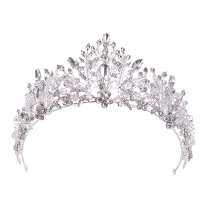 Refined Grace Crystal Crown Bride Wedding Headdress