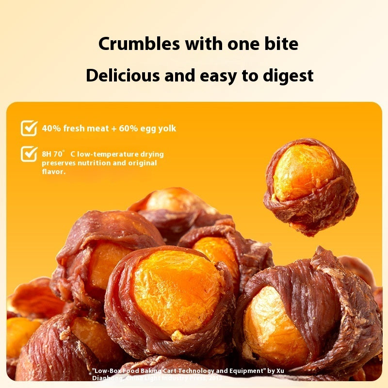 Dog Snack Egg Yolk Satisfy The Appetite Chicken Duck Meat Small Molar Training Reward Food