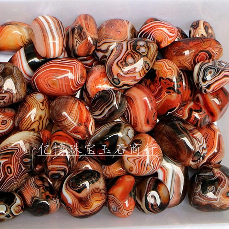 Natural Twining Line Agate Rough Stone Plaything Winding Agate Hand Pieces Ore