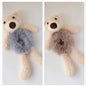 Girls Lovely Scrunchies Cute Bear Hair Band Rabbit Fur Hair Rope Soft Warm Rubber Band Pretty Hair Accessories