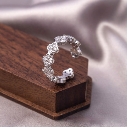 Ring Real Gold Zircon Ornament Adjustable Retro Heavy Industry Ring Ornament Ornament