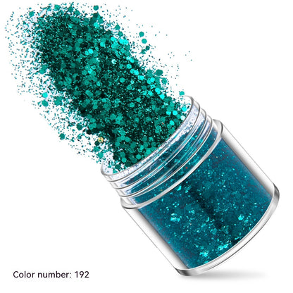 Green Manicure Set 12 Colors Mixed Nail Sequins Glitter Powder Gradient Laser Powder