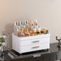 2 Drawers Makeup Organizer - 4 Tier Bathroom Organizers And Storage, Versatile Perfume Vanity Organizer, Ideal For Cosmetic, Large Skincare, Face Mask, Office Supplies