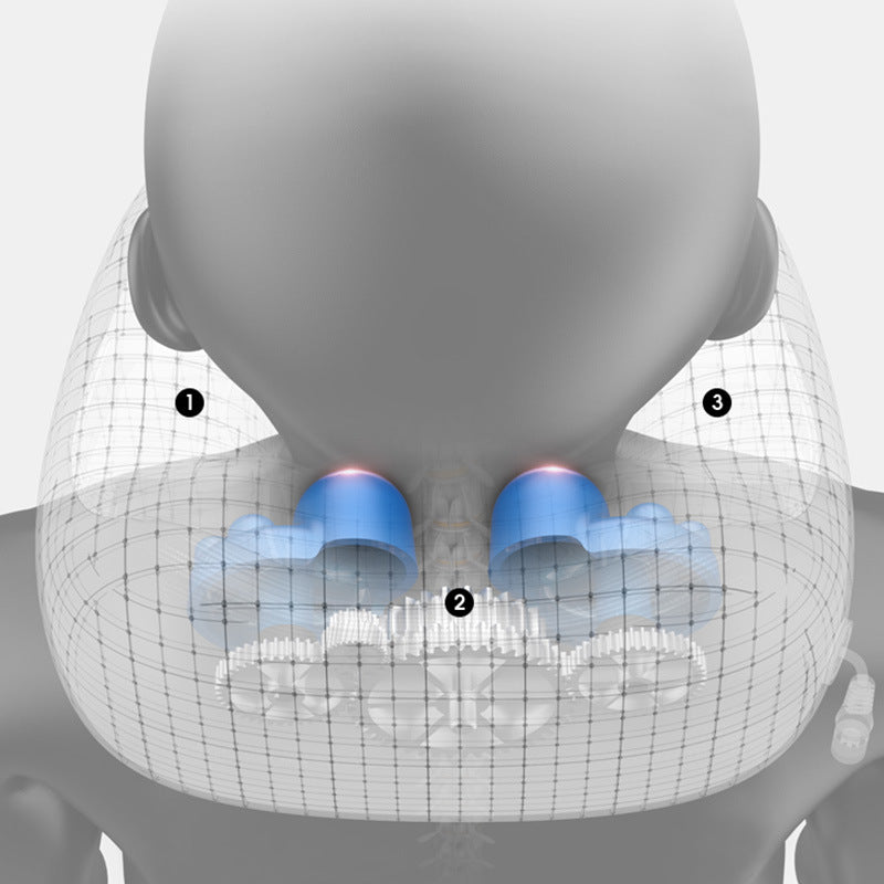 Gold U-type Massage Pillow Multi-function Shoulder Cervical Car Neck Guard