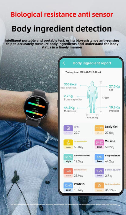 1.41-inch Health Smartwatch Fitness Tracker And Heart Rate-blood Oxygen-blood Pressure-sleep Monitor