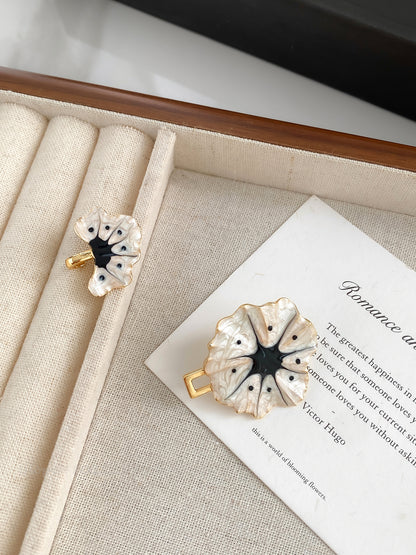 Vintage Glazed Flower Waistband Buckle Jeans With Elastic Waistband