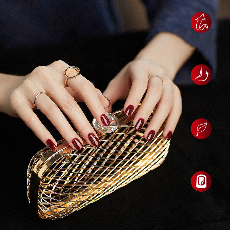 Nail Polish Female Long-lasting Tear-free Baking Free Transparent Net Red Summer Nail Polish