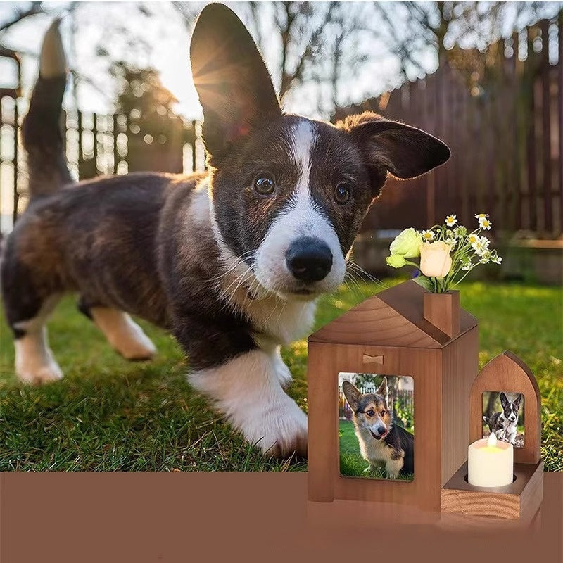 Pet Urn Solid Wood Memorial Wooden Box Animal Cremation Funeral Products