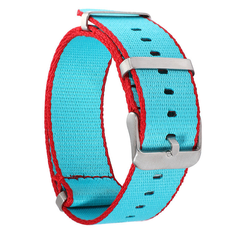 All-match Waterproof Fashion Color Hem Nylon Watchband