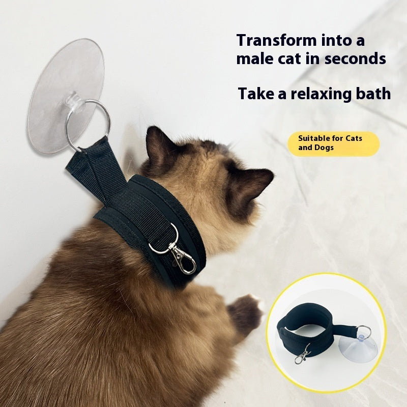 Cat Bath Holder Anti-scratch Anti-tampering Pet Dog Miracle Baby Sponge Cat Shaving Scissors Nail Cleaning Supplies