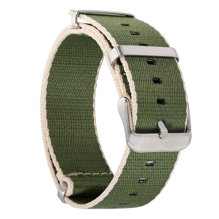 All-match Waterproof Fashion Color Hem Nylon Watchband