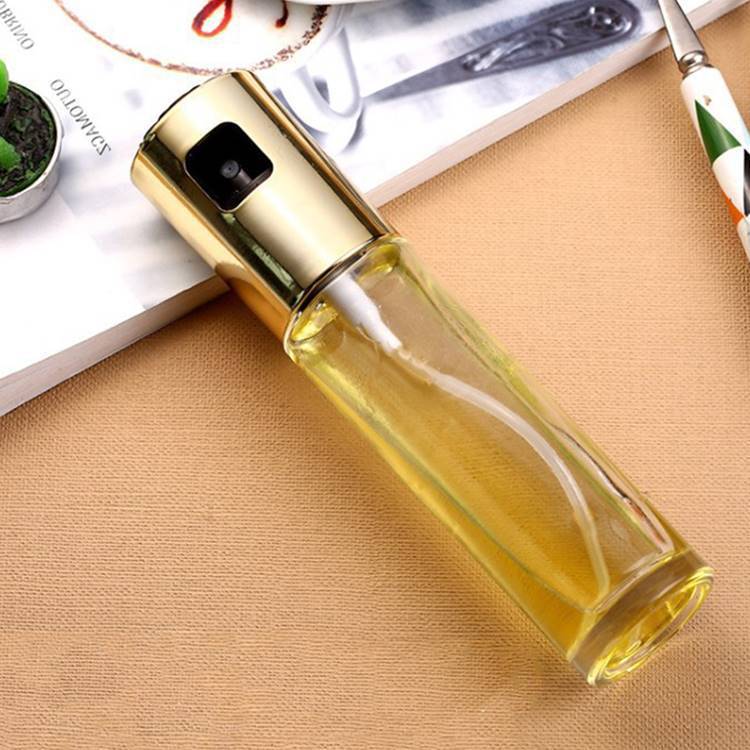 BBQ Healthy Kitchen Cooking Oil Vinegar Spray Bottle Push Type Oil Spray BottlePump Oil Tank Leakproof BBQ Sprayer BBQ Tools Kitchen Gadgets