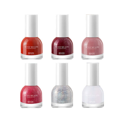 Nail Polish Female Long-lasting Tear-free Baking Free Transparent Net Red Summer Nail Polish