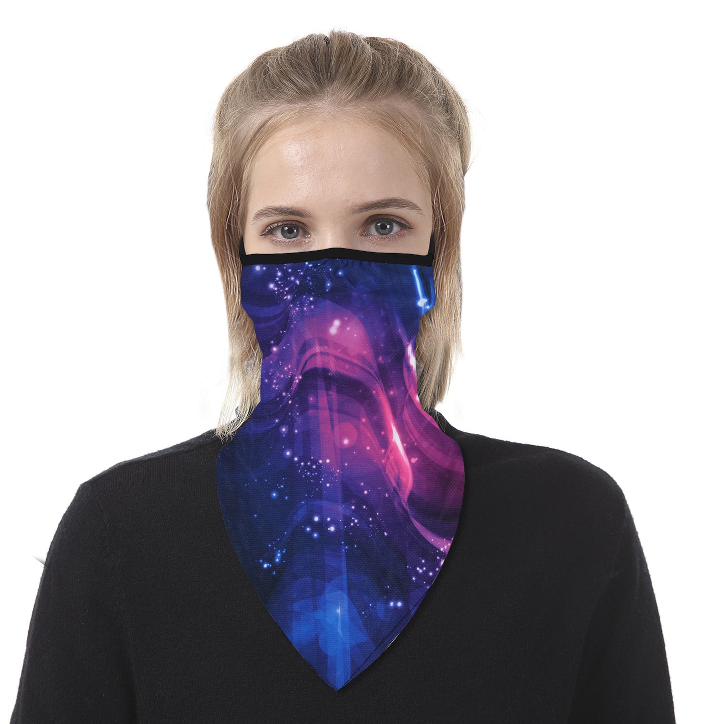 Outdoor Riding Ear Digital Printing Triangle Scarf