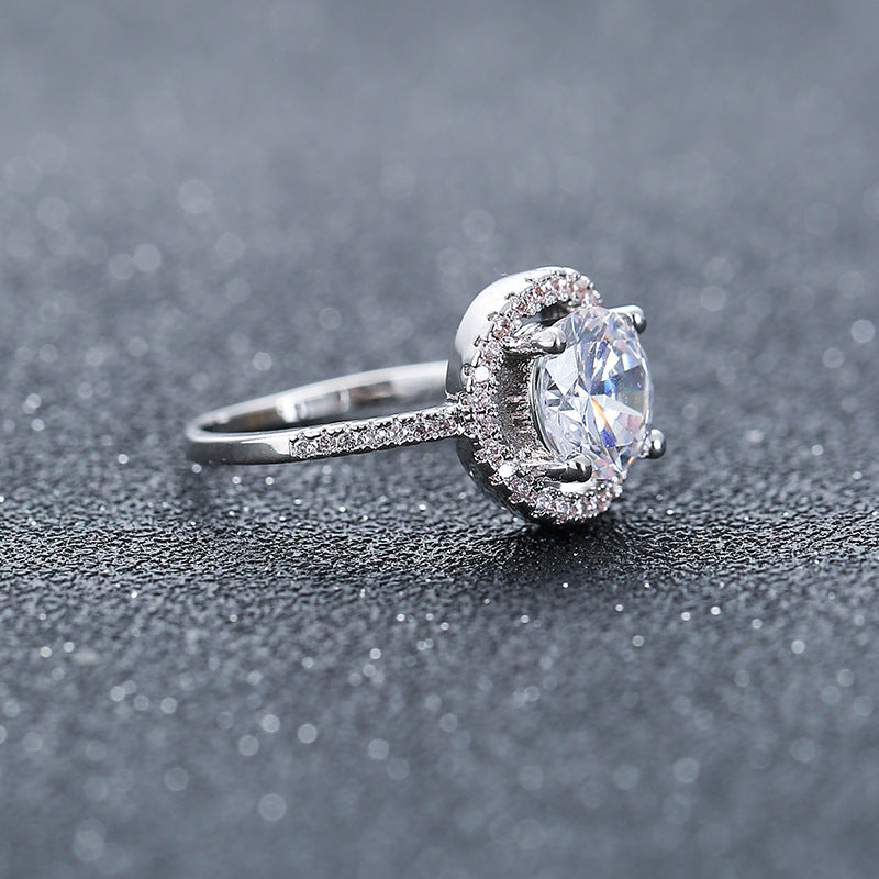 Aliexpress eBay Wedding Engagement Ring Factory wholesale zircon ring Nvjie paktong explosion of Europe