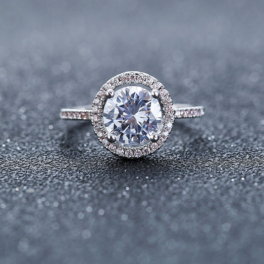 Aliexpress eBay Wedding Engagement Ring Factory wholesale zircon ring Nvjie paktong explosion of Europe