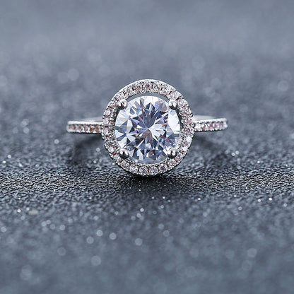 Aliexpress eBay Wedding Engagement Ring Factory wholesale zircon ring Nvjie paktong explosion of Europe