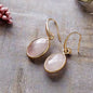 Natural Stone Crystal Geometric Eardrops Ear Hooks Earrings