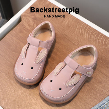 Children's Small Leather Shoes Non-slip Soft Bottom Girl Cute Princess Cartoon Shoes