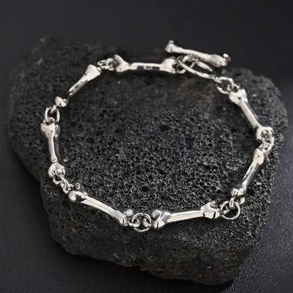 Bone String Bracelet Men's Trendy Fashion Hip Hop High-grade Versatile Simple