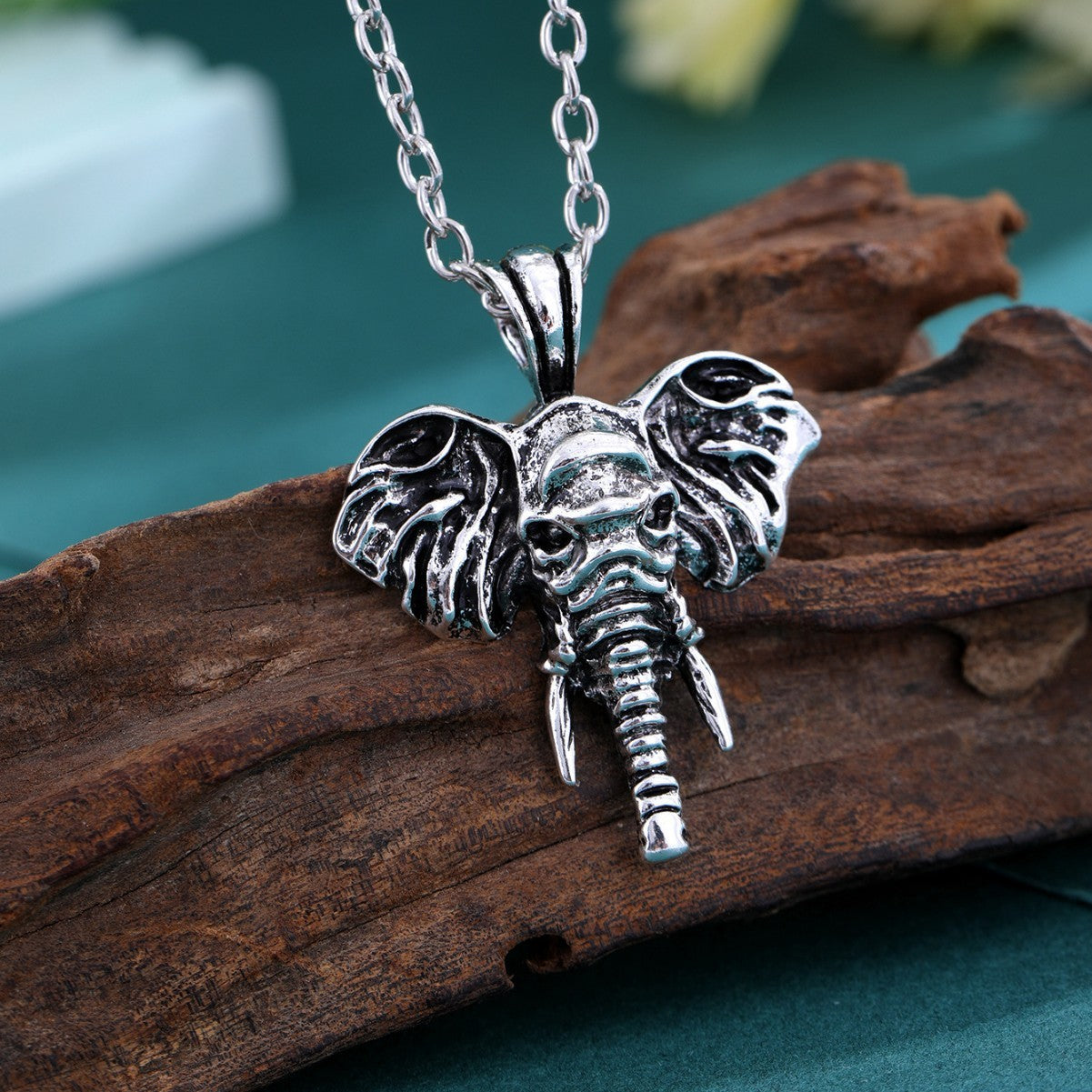 Animal Elephant God Pendant Male Hip Hop Necklace
