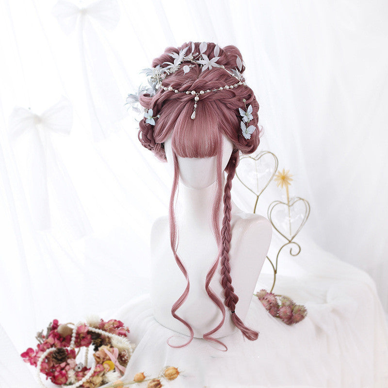 Long Curly Hair Fashion Full Headgear Air Bangs Chemical Fiber Wig